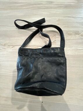 Liz Claiborne Black Leather Crossbody Bag